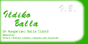 ildiko balla business card