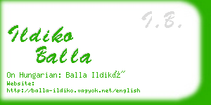 ildiko balla business card